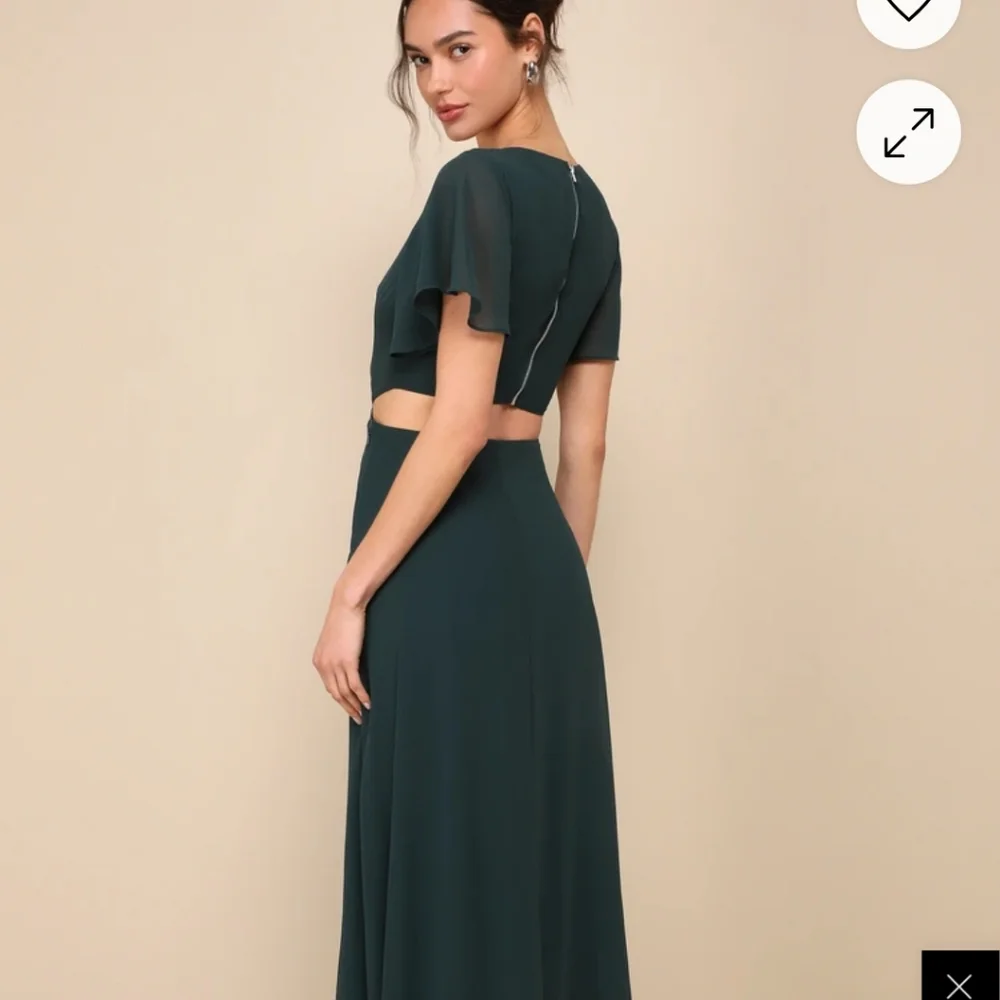 Elegant Green Evening Dress Lulus Size Large New With Tags - Picture 3 of 7